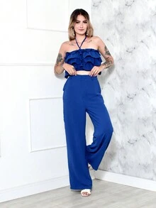 Women Two-Piece Outfits - 藍色 - 查看 6