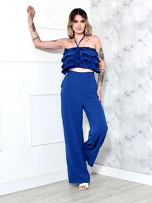 Women Two-Piece Outfits - 藍色 - 查看 4