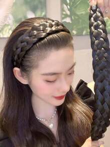 1个/3个装 女士鱼尾辫假发发圈发箍发夹可爱头饰发饰，发带，发箍头饰 - 彩色 - 查看 3