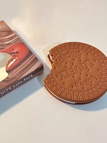 1 Miếng Mới Creative Có thể mang đi Dày lên Sô cô la Cookie Có hương thơm Quyển sổ , Dễ thương Mini sổ tay Với Tiếng Anh - Sổ tay hình trăng-hương - Xem 4