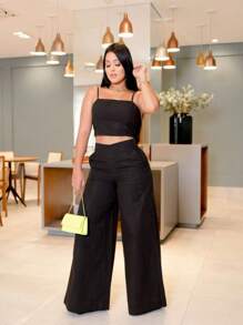 Women Two-Piece Outfits - màu đen - Xem 2