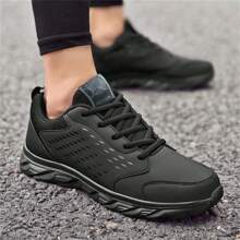 New Men's Sports Shoes, Casual, Fashion, Leather Surface, Waterproof, Wear-Resistant, Super Lightweight, Running Shoes
