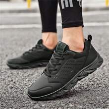 New Men's Sports Shoes, Casual, Fashion, Leather Surface, Waterproof, Wear-Resistant, Super Lightweight, Running Shoes