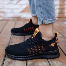 Men's And Women's Steel Toe Shoes, Anti-Smashing And Puncture-Proof Work Boots, Sports Shoes - Orange - View 11