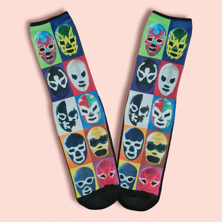 Calcetines Máscaras Luchadores MEGAN SHOP - Multicolor - Ver 1