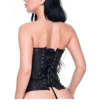 Corset Victoriano Al Busto 12 Varillas Y 6 Corchetes Abdomen,Negro, blanco, corsé palacio, adelgazante. - Blanco - Ver 7