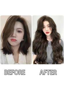 1 pieza Extensiones de cabello con 4 clips, extensiones de cabello ondulado de 16, 20, 24 pulgadas, extensiones de cabello sintético V, adecuadas para varias ocasiones como festivales de música, fiestas, cosplay, vacaciones y todas las estaciones - Light Brown - Ver 8