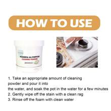Jaysuing Multifunctional Cleaning Powder Cleans Heavy Oil Stains In The Kitchen, Removes Rust From Kitchen Utensils, Cleans Stoves And Range Hoods - White - View 6