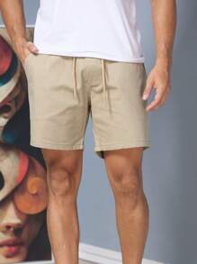 Men Shorts - Màu Khaki - Xem 3