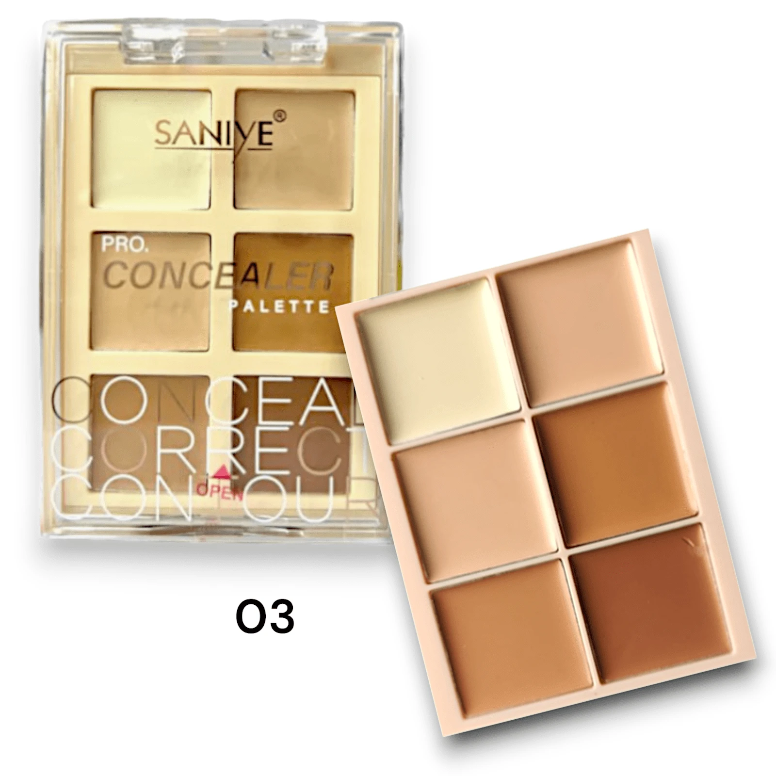 paleta de correctores mini en crema con 6 tonos diferentes cada estuche - 03 Warm Ochre - Ver 1