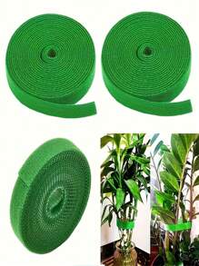 3 gói , Mỗi Cuộn Là 196.85 Inch Dài , Với Màu xanh lá Nylon Thực vật Cà vạt Tự dính Và Có thể Sân vườn Ruy băng , Tính hai mặt , Và Cà chua Thực vật Dây Quấn Brackets - màu xanh lá - Xem 7