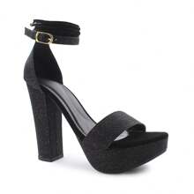 Women Heeled Sandals - Black - View 3
