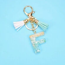 女士字母裝飾休閒鑰匙圈和鑰匙扣