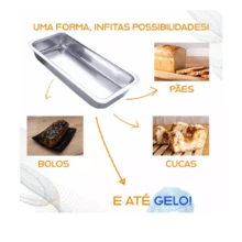 KIT COM 2 FORMAS DE PÃO NÚMERO 3 GRANDE EM ALUMÍNIO **A MAIOR DA SHEIN** - Cinza - Visão 3