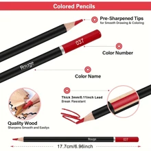 Advanced Color Pencil | A Set Of 72, 3.0mm Soft Core Leads With Rich And Vibrant Colors That Can Be Mixed, Perfect For Beginners And Advanced Artists (72 Color Oily Lead) Back To School