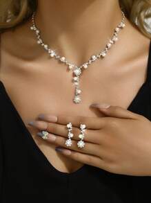 yijiangbeiting Bộ Trang Sức Nữ - Bạc - Xem 16