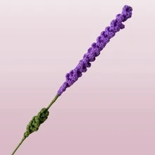 2 件人造薰衣草莖套裝,採用永恆紗線編織和工藝材料,非常適合插花、diy 家居裝飾 - [薰衣草]深紫色2枝裝 - 查看 3