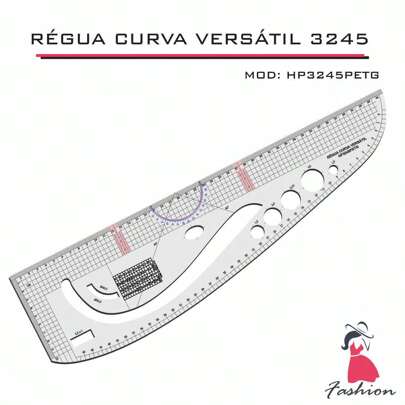 Régua Versátil Esquadro Patchwork Costura Modelista 3245 pet