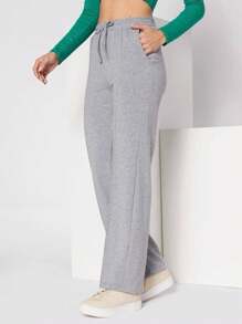Women Pants - Grey - View 1