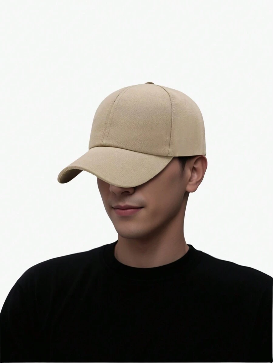 Men Minimalist Baseball Cap - Khaki - View 1