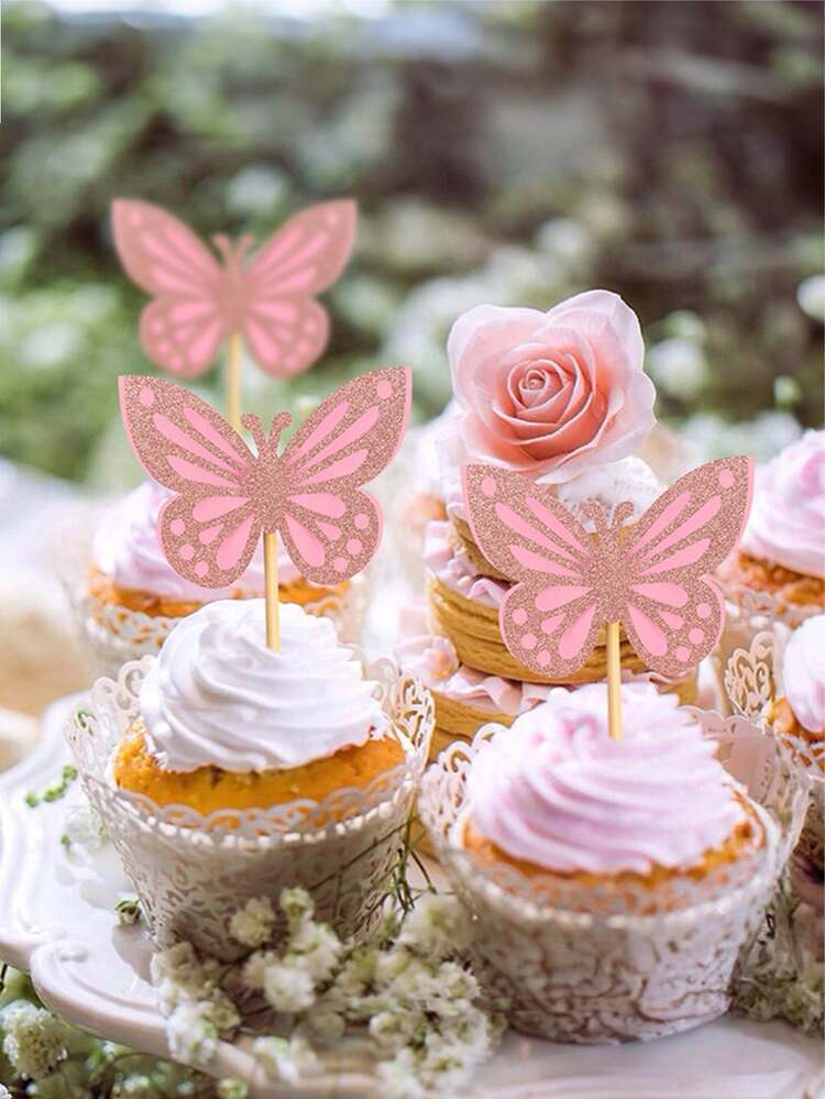 10 pezzi Decorazioni per torta con fiocco e perle bianche, set