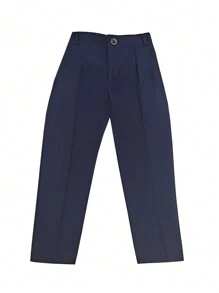 3pcs/Set Young Boy New Fashion Wedding Suit - Blazer Jacket, Pants, Bow Tie - Navy Blue - View 6