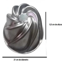 KIT MODERNA COM 3 ASSADEIRAS BOLO VULCÃO CORAÇÃO BALLERINE E BOLO REDONDO BALLERINE EM ALUMÍNIO