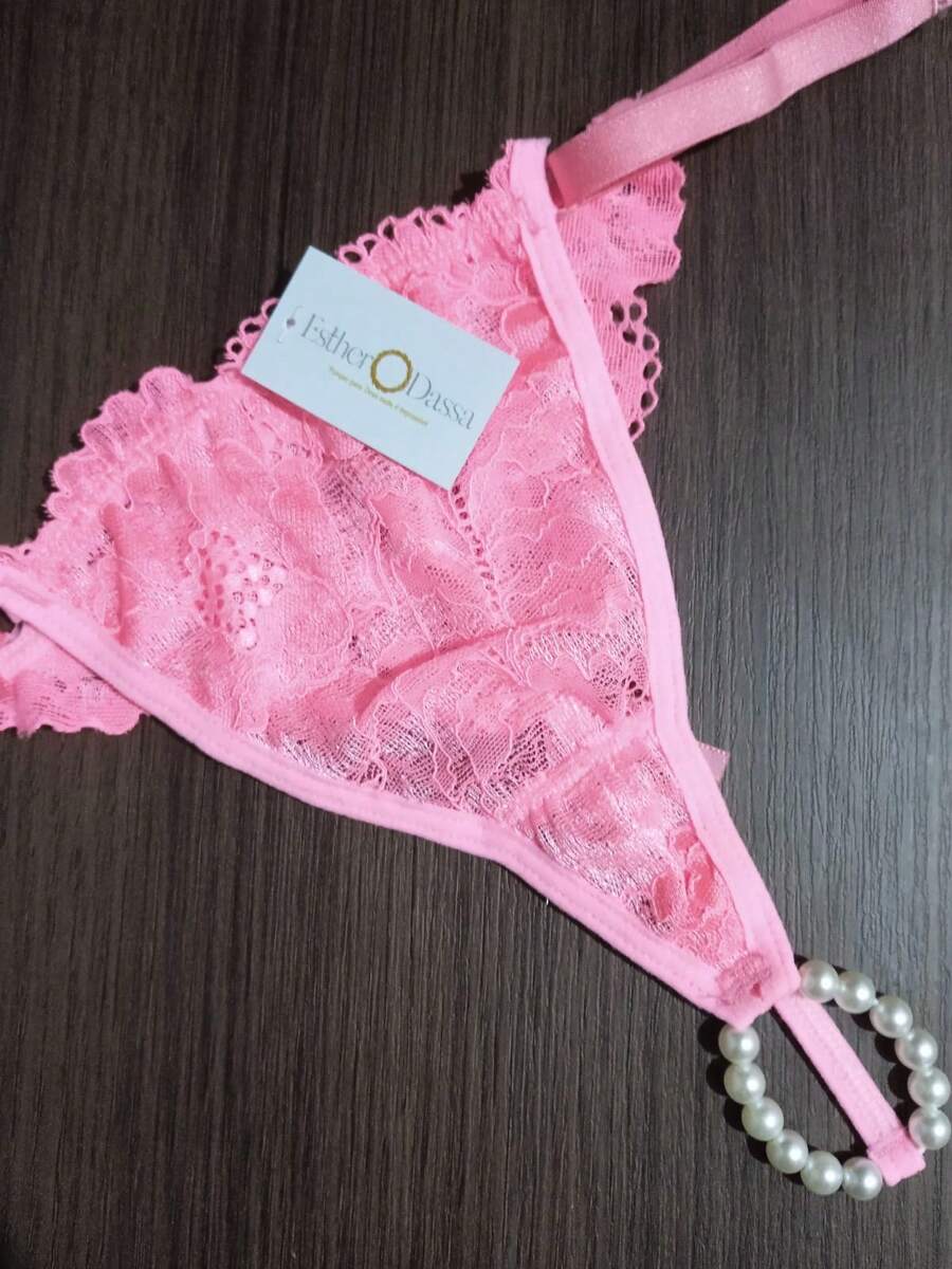 Women Crotchless Panties - 粉色 - 查看 1