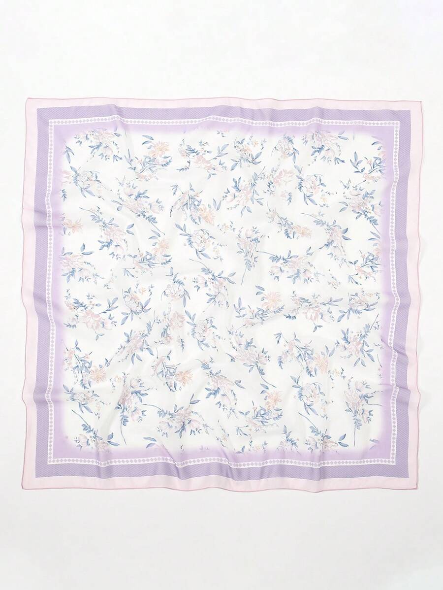 Boho 1 Nữ 90*90Cm Họa Tiết Họa Tiết Paisley Khăn Vuông Bandana Cho Ngoài Trời Khăn Bandana, Dây Buộc Tóc, Băng Đô Lý Tưởng Để Làm Đẹp Cho Vẻ Ngoài Của Bạn - Màu tím hoa cà - Xem 1