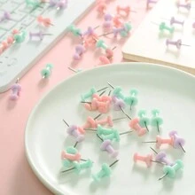 50pcs Colorful Drawing Pin, Simple Multipurpose Thumbtack For School, Office, Photo Fixing Back To School,Back To School,School Supplies