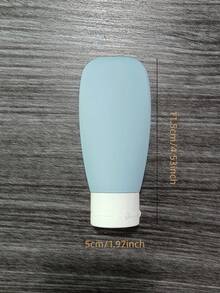1PC Refillable Cosmetic Containers For Toiletries, Shampoo, Body Wash, Lotion - 60ml Squeezable Containers, Blue - Blue - View 5