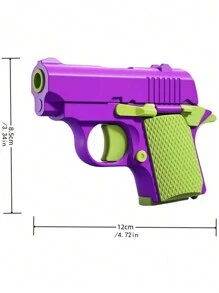 1入迷你紅蘿蔔玩具槍1911款式3D印刷重力紅蘿蔔槍刀玩具減壓手槍 - 粉色 - 查看 7
