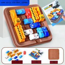 汽車逃脫拼圖玩具套裝,包括數學思維和空間訓練桌上遊戲,附有隨機顏色的車輛方塊 - 彩色 - 查看 3