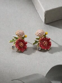 1 đôi vui tươi & Thanh lịch Men răng Bọ rùa & Hoa Bông tai stud , Thích hợp Đối với Nhiều loại Dịp , Như Lễ hội , Sinh nhật , Ngày Đêm , Dạ hội , Đám cưới , Các bữa tiệc , Kỳ nghỉ , Mua sắm , Hằng ngày Commute - Đầy màu sắc - Xem 5