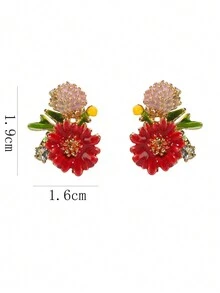 1 đôi vui tươi & Thanh lịch Men răng Bọ rùa & Hoa Bông tai stud , Thích hợp Đối với Nhiều loại Dịp , Như Lễ hội , Sinh nhật , Ngày Đêm , Dạ hội , Đám cưới , Các bữa tiệc , Kỳ nghỉ , Mua sắm , Hằng ngày Commute - Đầy màu sắc - Xem 7