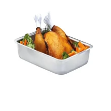 Kit 3 Assadeira Extra Retangular Para Bolo Alumínio Polido Profissional IF 35