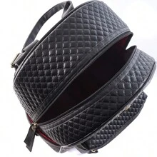 Mochila Feminina Pequena Faculdade Resistente Leve Barato Volta As Aulas - Preto - Visão 4