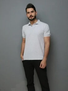 Men Polo Shirts - Light Grey - View 2