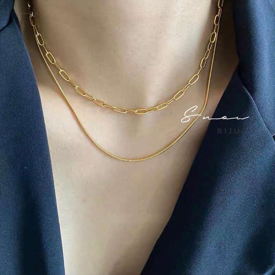 Necklace Sets - 金色 - 查看 1