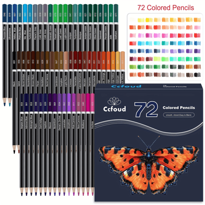 Lápis De Cor Avançado | Um Conjunto De 72 Lápis De Cor, Com Núcleo Macio De 3,0mm E Cores Ricas E Vibrantes Que Podem Ser Misturadas, Perfeito Para Iniciantes E Artistas Avançados (72 Cores De Chumbo Oleoso)