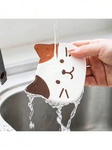 1 tấm lót ly silicon hình mèo dễ thương, tấm lót bàn cách nhiệt hình động vật Kawaii, tấm lót cốc trà, đồ dùng nhà bếp - Nhiều màu - Xem 6