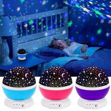Star Projector Lamp Moon Space Children Night Light Room Decoration - 粉色 - 查看 1