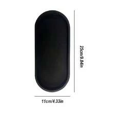 1pc Silicone Storage Tray, Oval Vanity Tray, Sink Sponge Soap Dispenser Storage Rack, Perfume Makeup Organizer, Cosmetic Ring Storage Tray, Home Essentials, Bathroom Accessories , Home Decor, Furniture For Home Home Bathroom Decor Bathroom Organizer Fall Decor Back To School