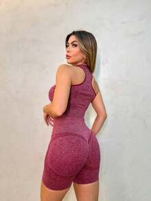 Women Two-Piece Outfits - 酒紅色 - 查看 3