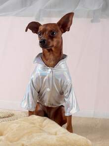 1件聚酯纖維的襯衫,可以按扭收緊,適用於小型犬種穿著,如泰迪熊犬等,四季均適用,室內室外均可 - 彩色 - 查看 6