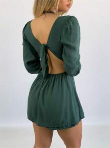 Women Jumpsuits - 軍綠色 - 查看 2