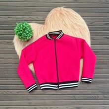 Young Girls Coats - 玫紅色 - 查看 2