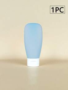 1PC Refillable Cosmetic Containers For Toiletries, Shampoo, Body Wash, Lotion - 60ml Squeezable Containers, Blue - Blue - View 1