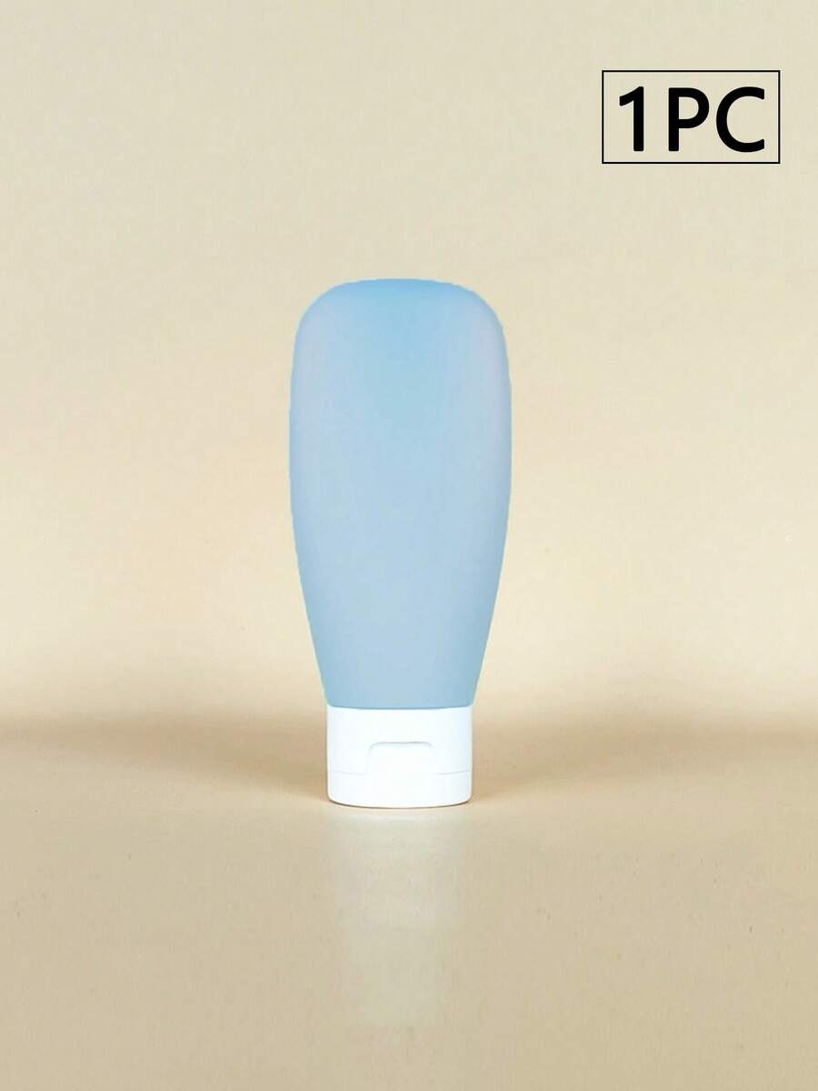 1PC Refillable Cosmetic Containers For Toiletries, Shampoo, Body Wash, Lotion - 60ml Squeezable Containers, Blue - Blue - View 1