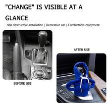 1PC Gear Shift Hoodie Cover Shift Cover Gear Handle Decoration Fits Manual Automatic Universal Car Shift Lever Interior Decor - Blue - View 7